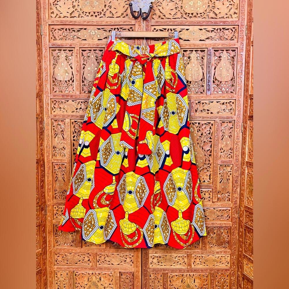 Women’s Ankara African Tribal Print Skirt.NWT